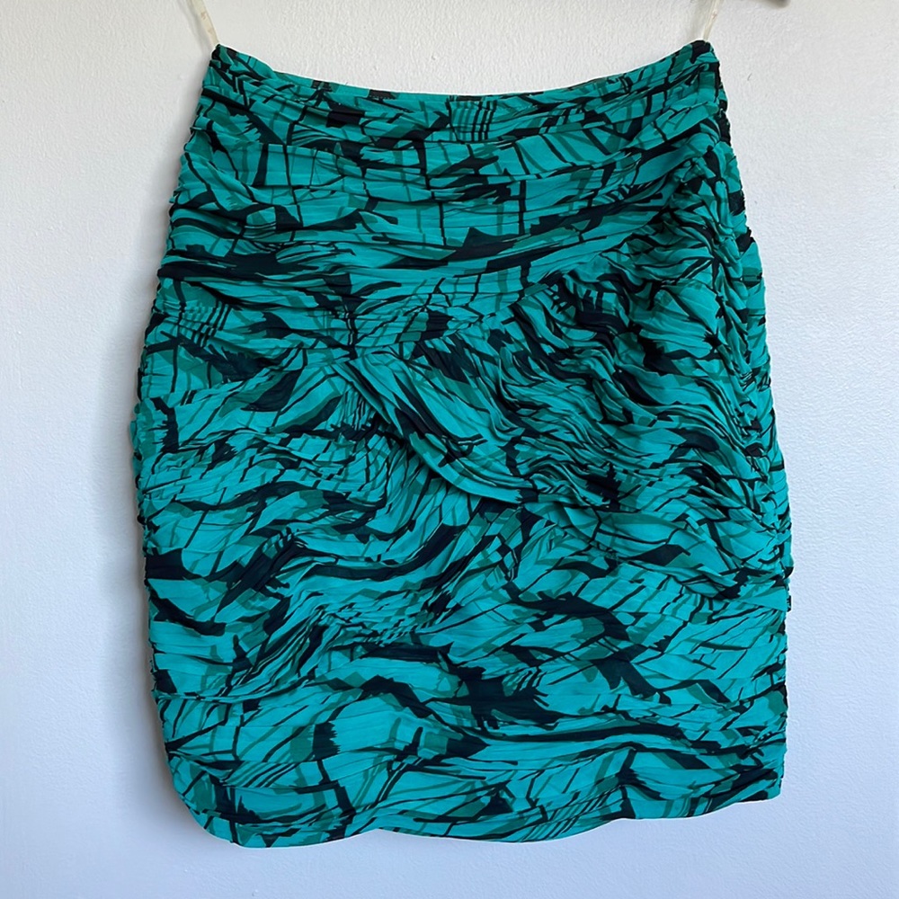 Turquoise and Black Skirt from Mendocino - Size 4